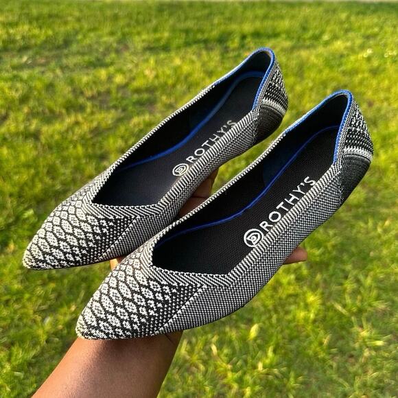 Rothy's The Point Lapis Python Snake Print‎ Women’s Flats Size 9 Shoes - Picture 16 of 17